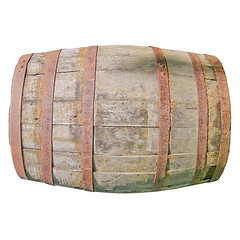 Image showing Wooden barrel cask