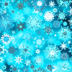 Image showing Blue abstract christmas with snowflake. EPS 8