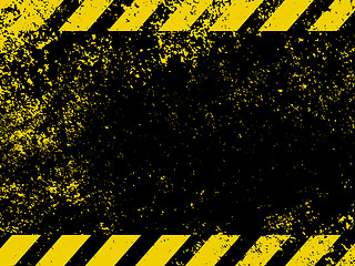 Image showing A grungy and worn hazard stripes texture. EPS 8