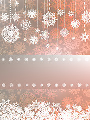 Image showing Beige christmas with christmas snowflake. EPS 8