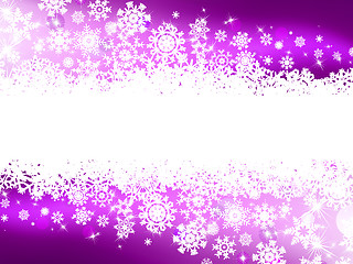 Image showing Purple winter background & snowflakes. EPS 8