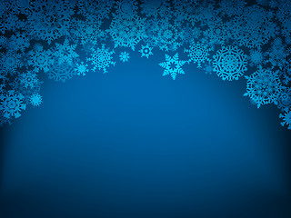 Image showing Christmas background with snowflakes. EPS 8