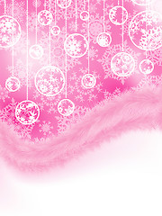 Image showing Cute pink new year and cristmas card. EPS 8