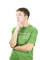 Image showing Young man thinking