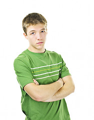 Image showing Young man with crossed arms