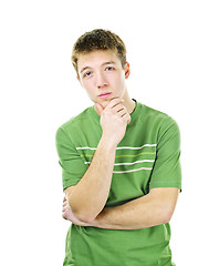 Image showing Young man thinking