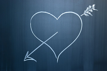 Image showing Someone draw sincerely love symbol