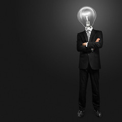 Image showing lamp head businessman