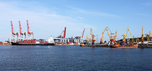 Image showing cargo seaport in Odessa