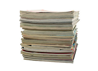 Image showing pile of magazines 