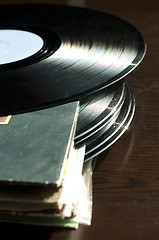 Image showing LPs and covers