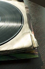 Image showing LPs and covers