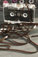 Image showing Audio tape cassette with subtracted out tape