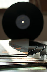 Image showing LPs and covers