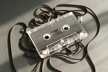 Image showing Audio tape cassette with subtracted out tape