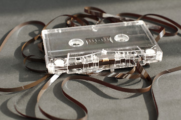 Image showing Audio tape cassette with subtracted out tape