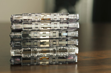 Image showing Pile of audio tape cassettes