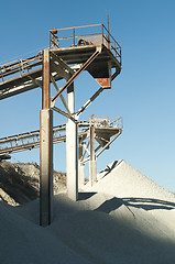Image showing Machinery in a limestone quarry