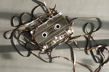 Image showing Audio tape cassette with subtracted out tape. 