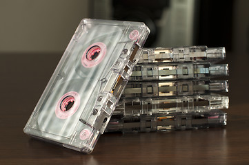 Image showing Pile of audio tape cassettes