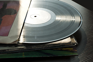 Image showing LPs and covers