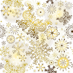 Image showing Christmas golden pattern