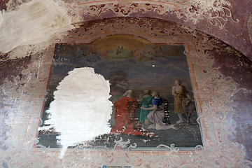Image showing old damaged fresco