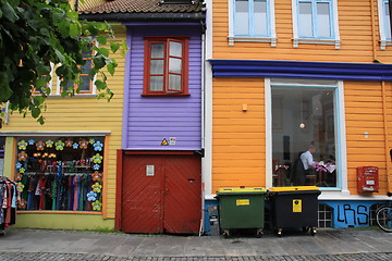 Image showing Colorful townhouses in Stavanger, Norway