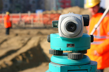 Image showing Theodolite on site