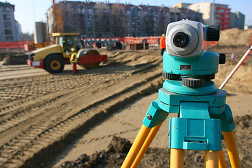 Image showing Theodolite on site