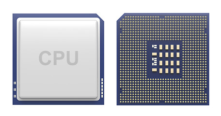 Image showing Computer processor isolated on white