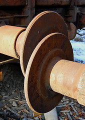 Image showing Railway wagon buffers