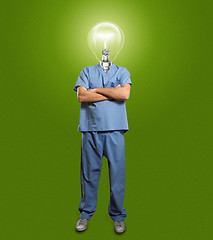 Image showing lamp-head doctor male