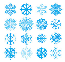 Image showing Snowflakes collection