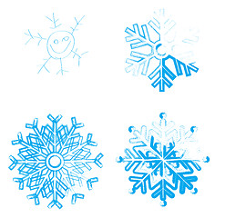Image showing Snowflakes collection