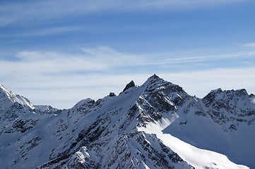 Image showing High mountains in winter