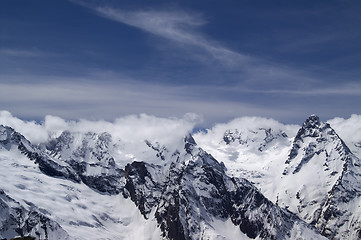 Image showing Caucasus Mountains in cloud