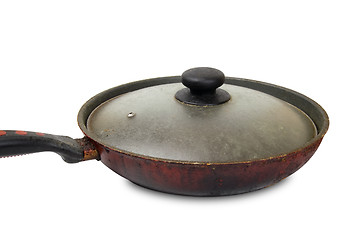 Image showing Dirty old frying-pan