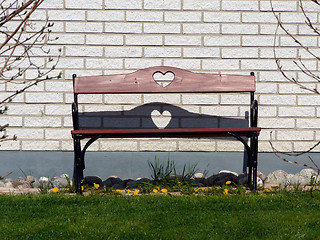 Image showing Love bench