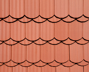 Image showing Red roof texture