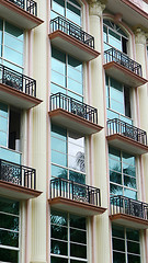 Image showing Exterior view of an apartment building