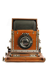 Image showing old wooden camera