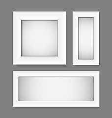 Image showing Vector simple empty white frames