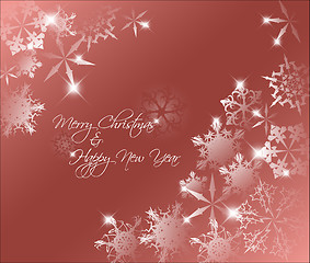 Image showing Vector red  abstract Christmas background 