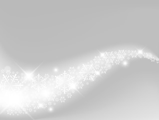 Image showing Vector Light silver abstract Christmas background