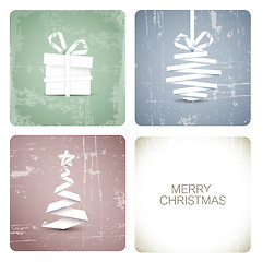 Image showing Simple vector grunge christmas card