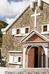 Image showing Sacred Heart Church The Bottom Saba  Netherlands Antilles