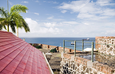 Image showing cannons Fort Oranje Oranjestad Sint Eustatius island Caribbean N