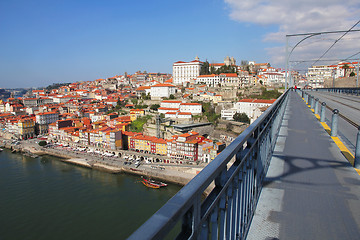 Image showing Portugal. Porto city. View of Douro river embankment in the morn