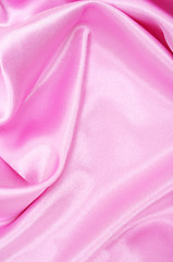 Image showing Smooth elegant pink silk 